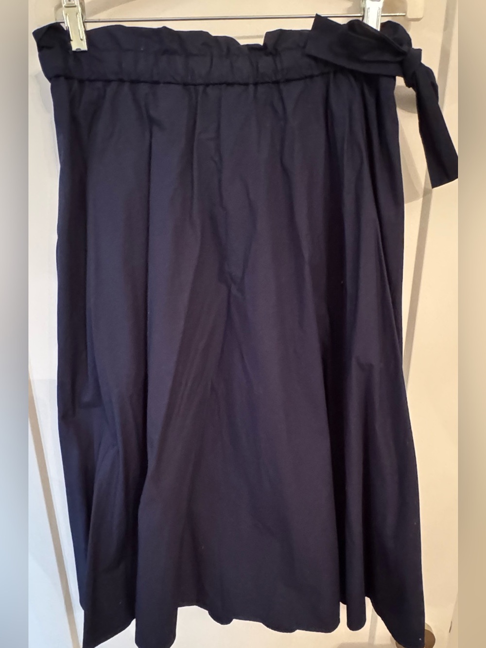 Aritzia Poplin Navy A-Line Skirt